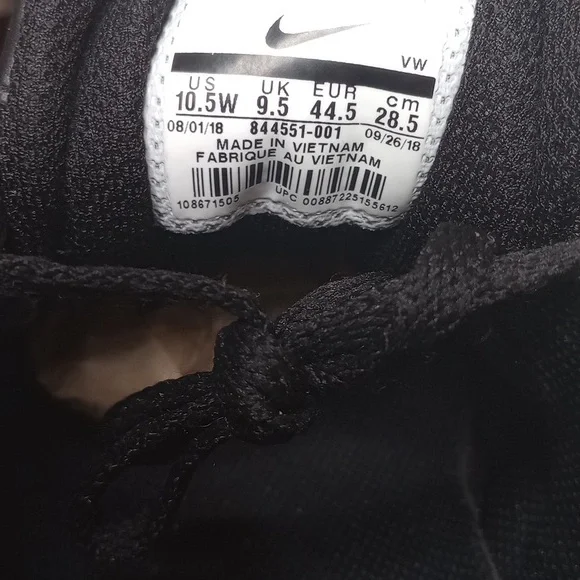 Nike Golf Shoes Men's 10.5 Wide Black Lace Up Durasport 4 Cleats Sneakers - Picture 4 of 5